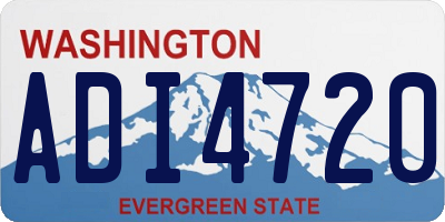 WA license plate ADI4720