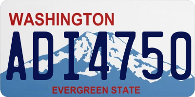WA license plate ADI4750