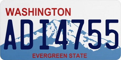 WA license plate ADI4755