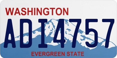 WA license plate ADI4757