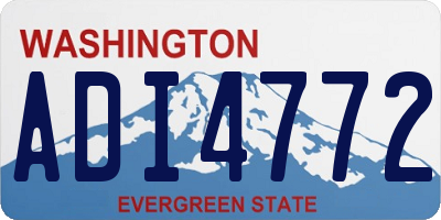 WA license plate ADI4772