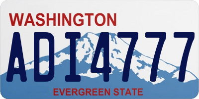 WA license plate ADI4777