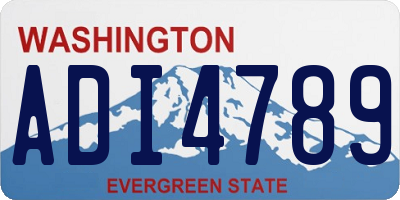 WA license plate ADI4789