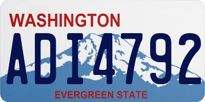WA license plate ADI4792