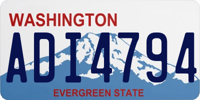 WA license plate ADI4794