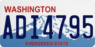 WA license plate ADI4795