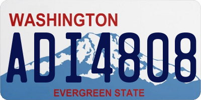 WA license plate ADI4808