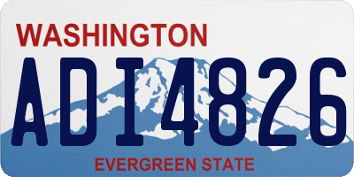 WA license plate ADI4826