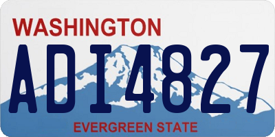 WA license plate ADI4827