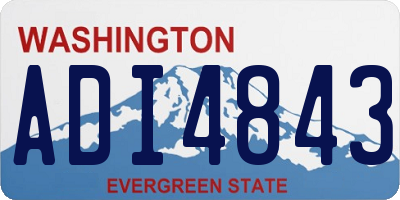 WA license plate ADI4843