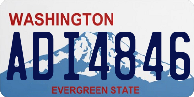 WA license plate ADI4846