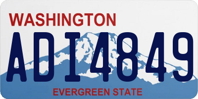 WA license plate ADI4849