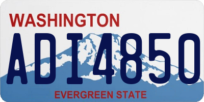 WA license plate ADI4850