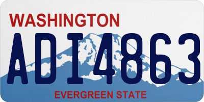 WA license plate ADI4863