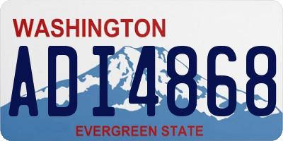 WA license plate ADI4868