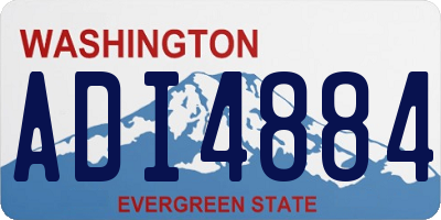 WA license plate ADI4884