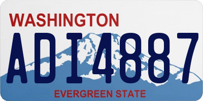 WA license plate ADI4887