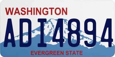 WA license plate ADI4894