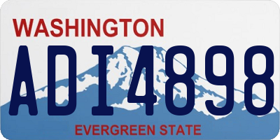 WA license plate ADI4898