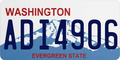 WA license plate ADI4906