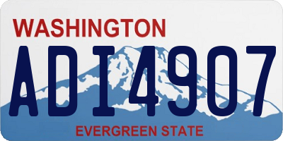 WA license plate ADI4907