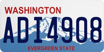 WA license plate ADI4908