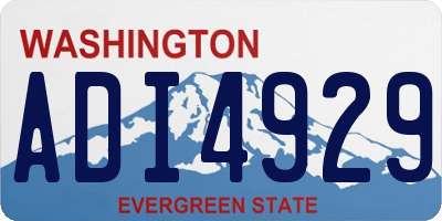WA license plate ADI4929