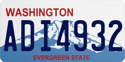 WA license plate ADI4932