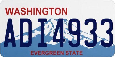 WA license plate ADI4933