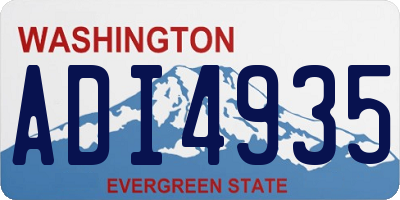 WA license plate ADI4935