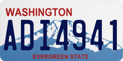 WA license plate ADI4941