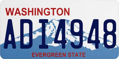 WA license plate ADI4948