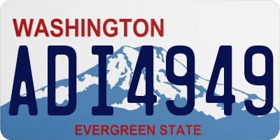 WA license plate ADI4949
