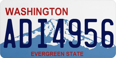 WA license plate ADI4956