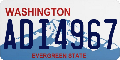WA license plate ADI4967