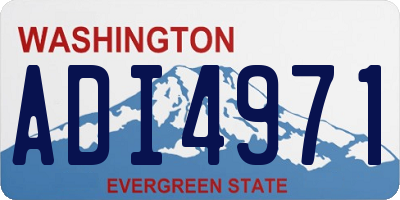 WA license plate ADI4971
