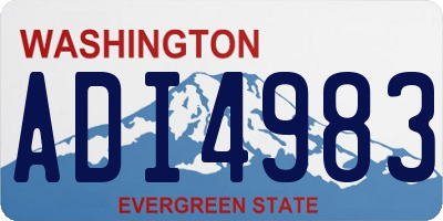 WA license plate ADI4983