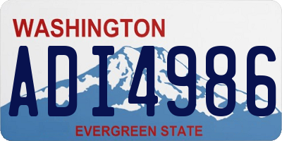 WA license plate ADI4986