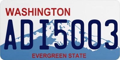 WA license plate ADI5003