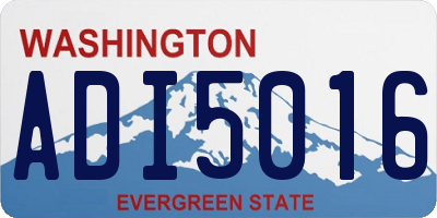 WA license plate ADI5016