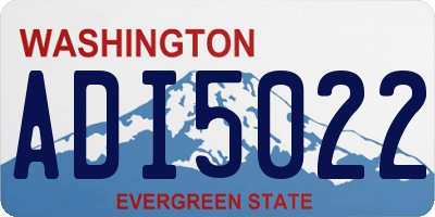 WA license plate ADI5022