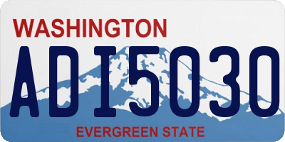 WA license plate ADI5030