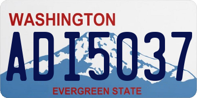 WA license plate ADI5037