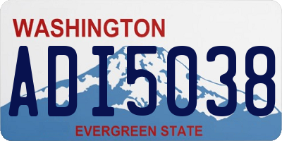 WA license plate ADI5038