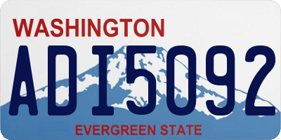 WA license plate ADI5092