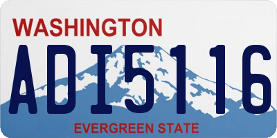 WA license plate ADI5116