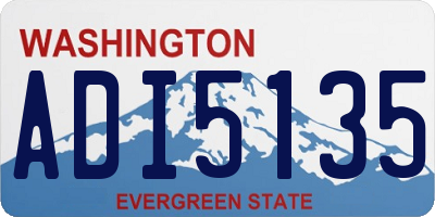 WA license plate ADI5135