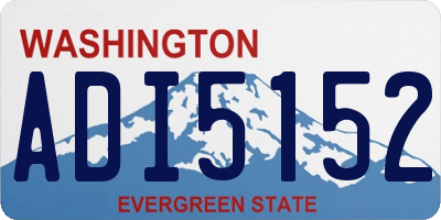 WA license plate ADI5152
