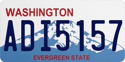 WA license plate ADI5157