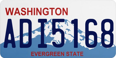 WA license plate ADI5168